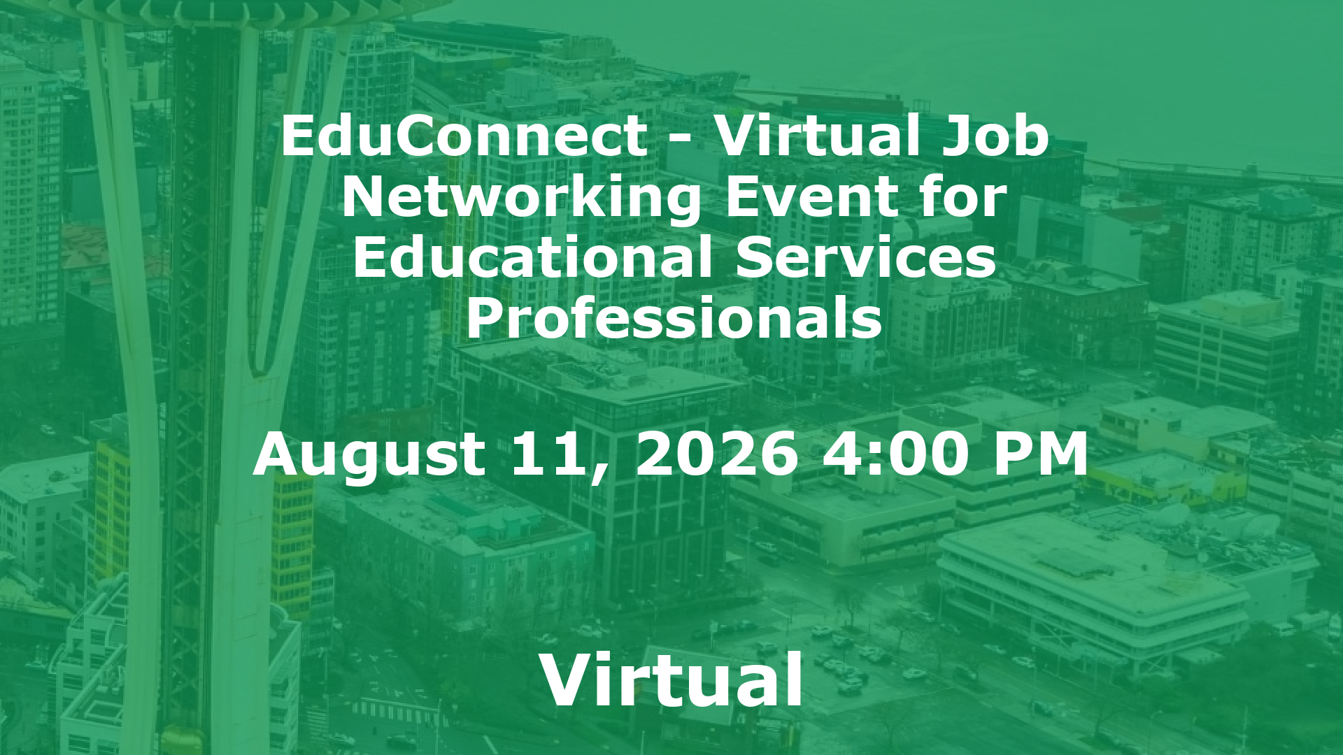 EduConnect - Virtual Job  Networking Event for Educational Services Professionals event image